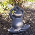 thumbnail image 2 of Northlight 12" Yoga Frog In Prayer Position Outdoor Garden Statue, 2 of 6
