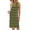 Yellow, variant on Sleeveless Women's Striped Summer Dress Casual Polo V Neck Slit Loose Fit T Shirt Midi Dresses