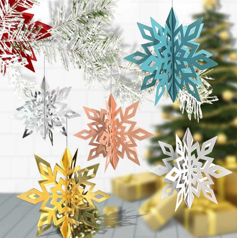 Winter Wonderland Snowflakes Party Decorations 3D Card Hanging Paper  Centerpieces for/Birthday/Christmastree/New Year/Baby Shower/Wedding