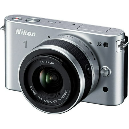 Nikon 1 J2 10.1 MP HD Digital Camera with 10-30mm VR Lens (Silver)