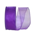 thumbnail image 1 of JAM Paper Sheer Wired Ribbon, 2 1/2 Inches x 50 Yards, Grape, 1/Pack, 1 of 1