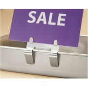 Stainless Steel Pan Clip, Metal Food Tray Label Sign Holder for Bake Sales, 24 Pack