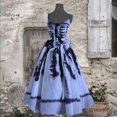 thumbnail image 2 of Kcodviy Halloween S pour Femmes Robes Chemise d'Été pour Femmes Robe Évasée à Imprimé Sanglant Robes Grande Taille Décontractées Tunique Sans Manches Robe de Cocktail Robes Décontractées d'Été pour Invitées de Mariage, 2 of 3