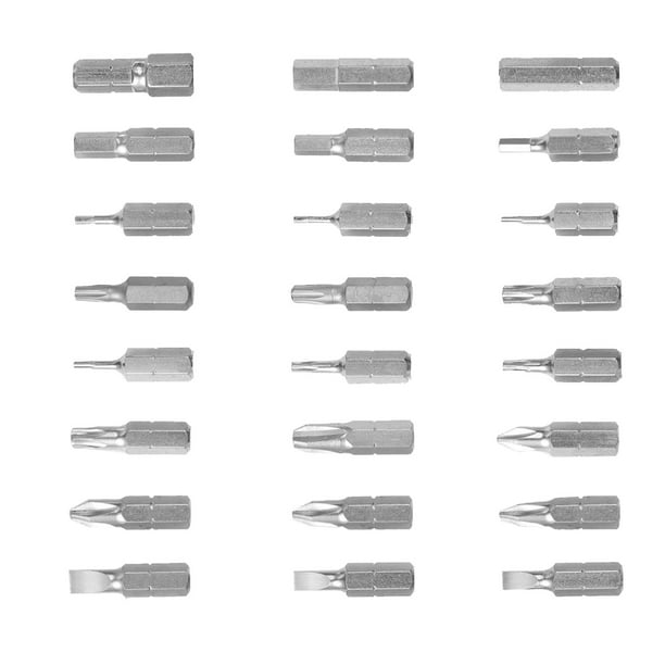 Juego De Puntas De Destornillador De Trinquete Magnético, Juego De Puntas De Destornillador De Trinquete Industrial De 6,2 Grados, Livianas, 24 En 1, Súper Duras Para Reparación