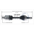 thumbnail image 4 of TrakMotive Axe de CV GM-8045 Premium; Remplacement OEM; Longueur Compressée 22.05 Pouces, 4 of 5