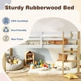 thumbnail image 5 of Twin Loft Bed with Ladder and Guardrails for Boys Girls, SESSLIFE Low Height Solid Wood Bed Frame, Space Saving Loft Bed with Under Bed Reading Nook, Play Area, Storage Space, White+Natural, 5 of 7
