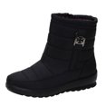 thumbnail image 2 of Botas de invierno para mujer, zapatos de nieve impermeables, botines casuales planos, zapatos de talla grande Wmkox8yii ghj2017, 2 of 9