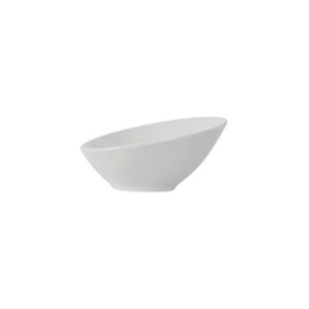 

Tuxton GLP-403 Vitrified China Slant Bowl Porcelain White - 8 oz - 1 Dozen