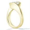 thumbnail image 2 of Round Cut Charles & Colvard Forever ONE D-E-F Tension-Set Solitaire Engagement Ring in 14k Yellow Gold, 2 of 3
