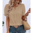 thumbnail image 4 of Yuzhih Womens Fashion Tops Cute Puff Sleeve Blouses Dressy Casual Spring Summer Clothes Outfits, 4 of 7