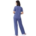 thumbnail image 3 of Fruit of the Loom Women's Soft & Breathable V-Neck Short Sleeve Top & Pajama Pant Set, Sizes S-4X, 3 of 11