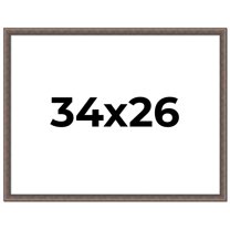 34x26 Frame Silver Real Wood Picture Frame Width 1.25 Inches | Interior Frame Depth 0.5 Inches |