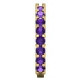 thumbnail image 4 of 1.26 ctw Wedding Band for Women - 18K Yellow Gold Natural Amethyst Stackable Eternity Ring, 4 of 6