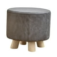 thumbnail image 4 of Round Small Foot Stool Ottoman Creative Footrest for Indoor Entryway Nursery Dark Gray, 4 of 8