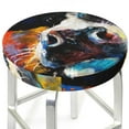 thumbnail image 3 of Bingfone13 Inch Padded Round Bar Stool Cover Cushion With Elastic Fabric Round Chair Seat - Cow, 3 of 7