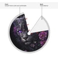 thumbnail image 5 of Christmas Tree Skirt, Purple-Eyed Floral Leopard Christmas Tree Decorations Indoor, Tree Skirts Mat With Tassel Trim for Halloween New Year Holiday Christmas Party Decor 48 Inches, 5 of 7