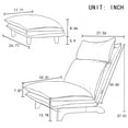 thumbnail image 3 of Lazy Sofa Balcony Leisure Chair with Footstool,Bedroom Sofa Chair Foldable Reclining Chair, Leisure Single Sofa Functional Chair for Living Room Bedroom, 3 of 7