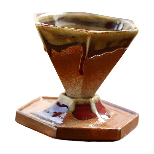 Taza de café hexagonal Taza de café cónica Taza de chocolate caliente Taza de café de cerámica para A