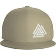 thumbnail image 2 of Valknut Viking Design Snapback Hat Classic Fashion Trucker Adjustable Brim Baseball Cap for Men Women Black, 2 of 8