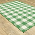 thumbnail image 4 of Oriental Weavers Meridian Area Rug 2598G Outdoor Green Plaid Blocks 5' 3" x 7' 6" Rectangle, 4 of 4