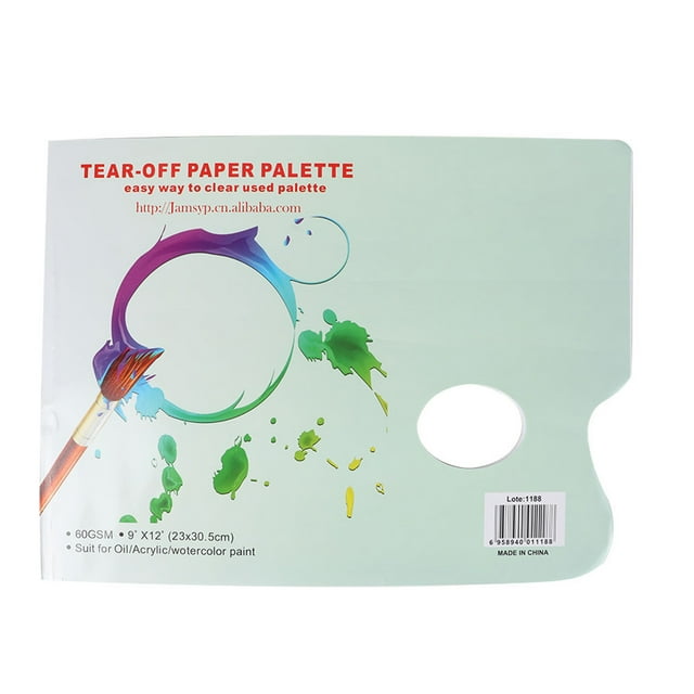 Compact Size Palette Paper Pad, 35 Sheets Tear Off Palette Paper, For Artist Supplies Painting