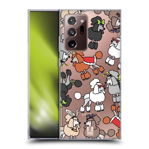 Head Case Designs Dog Breed Patterns 2 Miniature Poodle Soft Gel Case Compatible with Samsung Galaxy Note20 Ultra / 5G