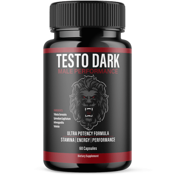 Testo Dark Advanced Formula Pills All Natural Vitamin Supplement TestoDark 60 Capsules