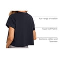 thumbnail image 4 of Remera CRZ YOGA Crop Top de Algodón Pima Azul Marino Talle M, 4 of 7