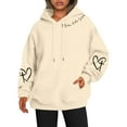 thumbnail image 1 of Sweat à Capuche Réversible Imprimé pour Femmes avec Poches Manches Longues Décontracté 100 pour Cent Polyester Vêtements d'Automne pour Adolescentes Petit Sweat à Capuche pour Femmes avec Fermeture Éclair, 1 of 3