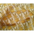 thumbnail image 4 of oneOone Silk Tabby Fabric Rabbit Block Printed Fabric 1 Yard 42 Inch Wide, 4 of 4