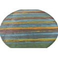 thumbnail image 2 of Unique Loom Indoor Round Abstract Transitional Area Rugs Blue/Yellow/Purple, 8' 2 x 8' 2 Round, 2 of 7