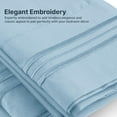 thumbnail image 5 of CGK Linens 6-Piece Extra Deep Pocket Sheet Set With Extra Matching Pillowcases - Queen Size Bed Sheets Fits 18"-24" Mattresses, Light Blue, 5 of 7