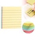 Colored Lined Sticky Notes - 4 Colors, 100 Sheets, Removable Adhesive ...
