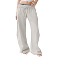 thumbnail image 2 of YOZGXEG Wide Leg Pants Women Women Wide Leg Interior Baggy Casual Barrel Elastic Waist Athletic Sweatpants Multicolor S-3Xl, 2 of 7