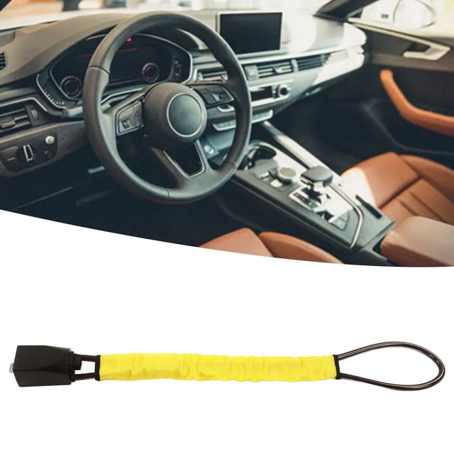 Seat Belt Handbag Lock, Anti Theft Sturdy Structure Car Steering Wheel Lock 17in Length for Vehicles