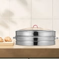 thumbnail image 4 of 1 Set of Multifunctional Steamer Stainless Steel Food Steamer Kitchen Gadget, 4 of 9
