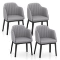 thumbnail image 1 of Gymax 4PCS Modern Dining Chairs Upholstered Velvet Accent Chairs w/ Curved Backrests, 1 of 9