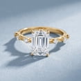 thumbnail image 3 of Rosec Jewels Lab Grown Diamond Solitaire Engagement Ring 3 Carat - E-VS1 Quality - IGI Certified Emerald Cut Diamond Ring, 18K Yellow Gold, US 5.00, 3 of 8