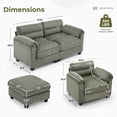thumbnail image 5 of Bonzy Home Sectional Sofa Living Room Furniture Sets Small Sofa Sets for Small Spaces Green, 5 of 10