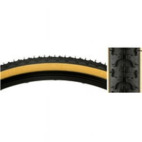 Sunlite Hybrid Road Bicycle Clincher Tire 27" x 1-3/8", Black and Tan