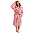 thumbnail image 5 of Bovxnpu Womens Robes Bathrobes Fleece Ribbed Open Front Bathrobe Soft Casual Sleepwear, 5 of 8