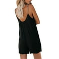 thumbnail image 5 of jsaierl Womens Jumpsuits and Rompers Loosefitting, Women's Casual Jumpsuit Summer Sleeveless Jumpsuit Loose Shorts Jumpsuit Belt Pocket, 5 of 9