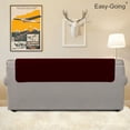 thumbnail image 3 of Easy-Going Micro Suede Sofa Slipcover Quilted Couch cover, Sofa Size, Wine, 3 of 7