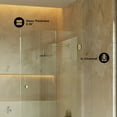 thumbnail image 4 of Voltaire 24 x 58 Frameless Pivot 3/8 in. (10mm) Ultra Clear Tempered Glass Tub Door with Gold Brushed Hardware, 4 of 6