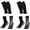 Black+Black, variant on 2 Set Grip Soccer Socks with Shin Guard Sleeves Non Slip Soccer Leg Sleeve Socks For Men Women
