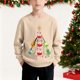 thumbnail image 1 of Sudadera sin capucha para niños, con estampado navideño, cuello redondo, manga larga, forro polar, para niños de talla mediana a grande, blusa de poliéster para niños., 1 of 5