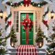 thumbnail image 5 of Adornos navideños, regalos navideños, cortina navideña de 35 x 71 pulgadas, decoración navideña para puerta y pared, festival, fiesta, poliéster., 5 of 9