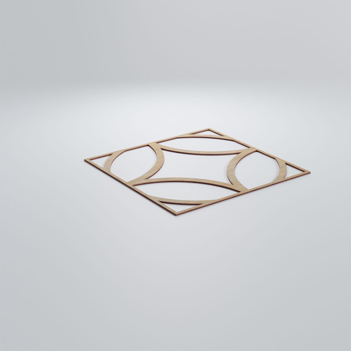 Ekena Millwork 23 3/8"W x 23 3/8"H x 1/4"T Large Crosby Decorative Fretwork Wood Wall Panels, Hickory