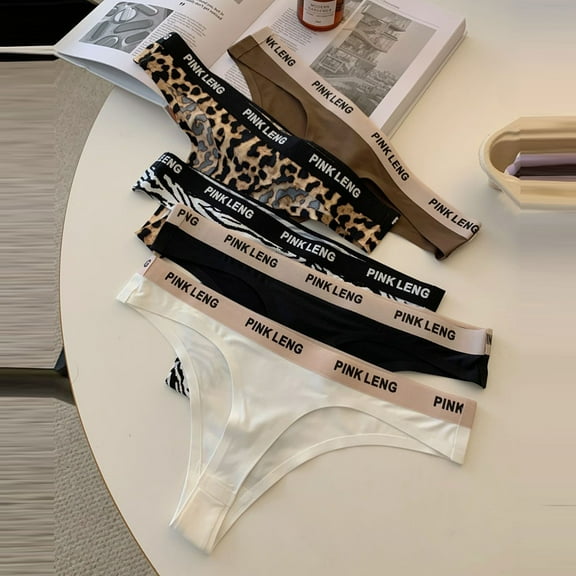 Thongs for Women Sexy Seamless Woman G String Panties 5 Pack Set