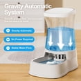 thumbnail image 7 of Nomipaw Cat&Dog Waterer - Automatic Gravity Feeding - 1 Gallon - Stainless Steel Bowl - White, 7 of 7